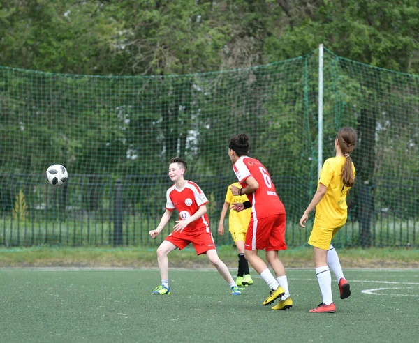 Orenburg Rusia Junio 2019 Año Las Niñas Juegan Torneo Fútbol —  Fotos de Stock