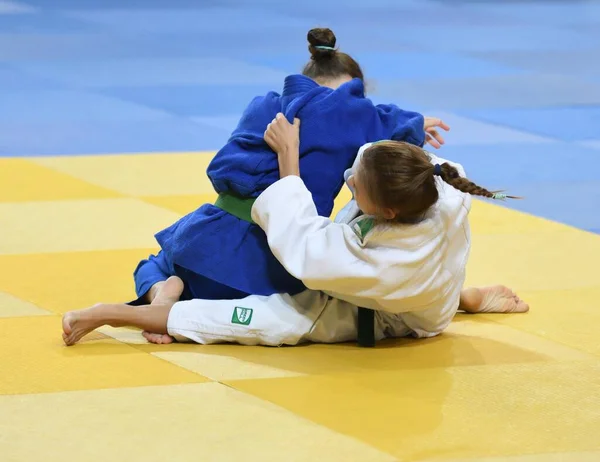 Orenburg Russia October 2017 Girls Compete Judo All Russian Judo — Stock Photo, Image