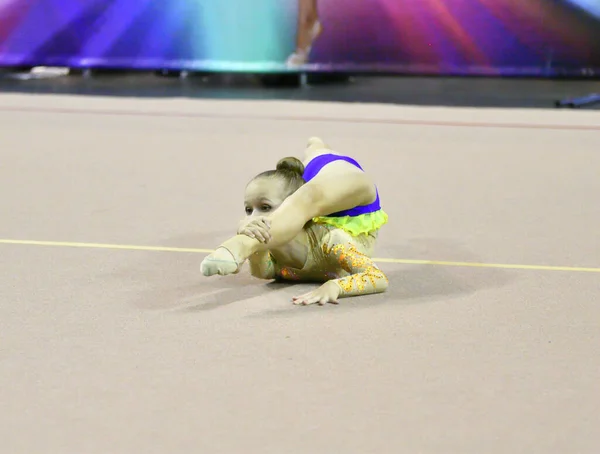 Orenburg Rússia Novembro 2017 Ano Meninas Competem Ginástica Rítmica Campeonato — Fotografia de Stock