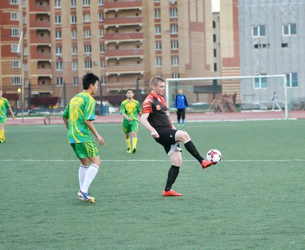 Orenburg Rusko Června 2017 Rok Kluci Hrají Fotbal Open Championship — Stock fotografie