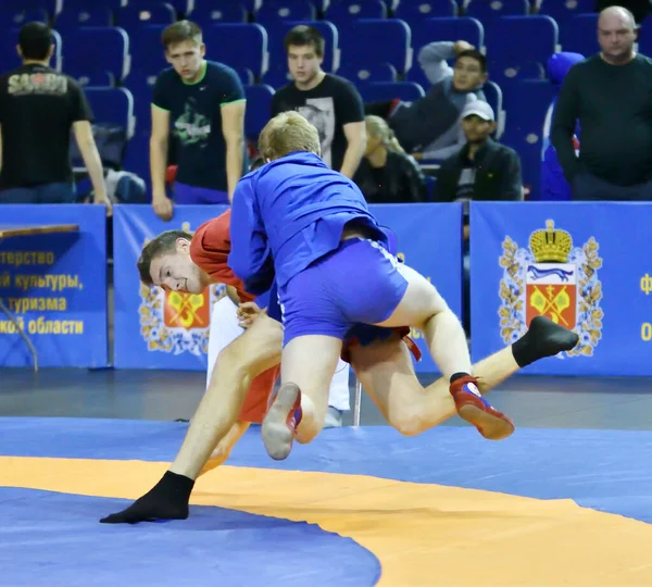 Orenburg Oroszország 2019 Október Fiúversenyek Fegyvertelen Önvédelem Orenburgi Bajnokságon Fiúk — Stock Fotó