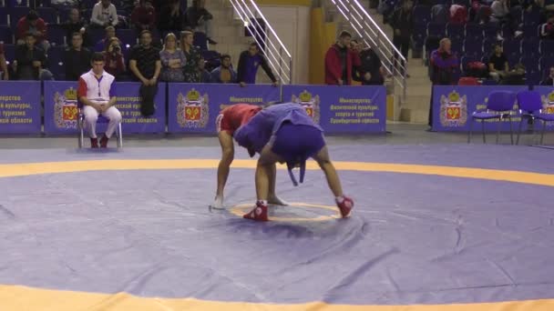 Orenburg Rússia Outubro 2019 Competições Meninos Autodefesa Sem Armas Campeonato — Vídeo de Stock