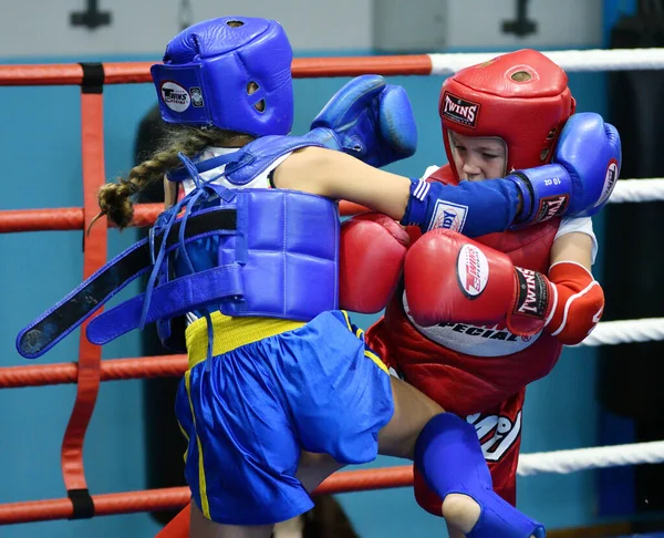 Orenburg Rússia Outubro 2019 Meninas Competem Boxe Tailandês Pela Copa — Fotografia de Stock