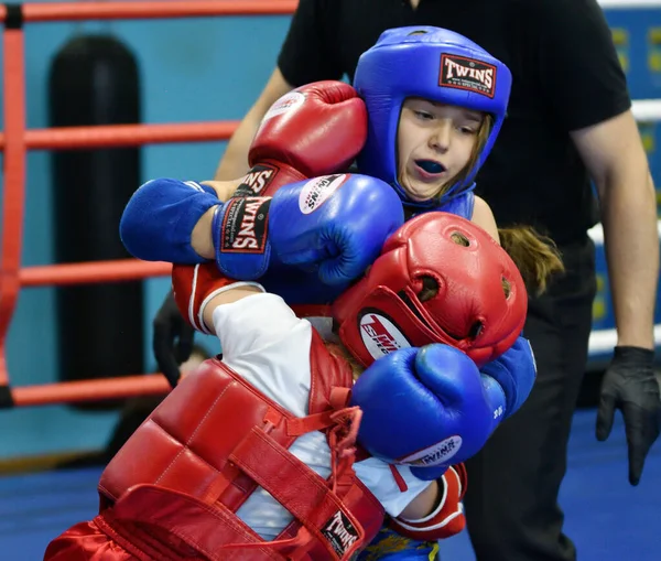 Orenburg Rusko Října 2019 Dívky Utkají Thajském Boxu Orenburg Cup — Stock fotografie