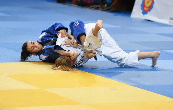 Orenburg Rússia Outubro 2017 Meninas Competem Judô Torneio Judô Russo — Fotografia de Stock