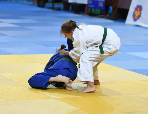 Orenburg Russia October 2017 Girls Compete Judo All Russian Judo — Stock Photo, Image