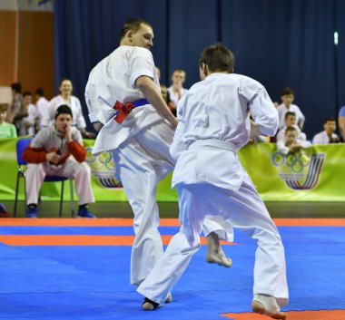 Orenburg, Rusya - 5 Mart 2017: Erkekler Kiokusinkaj 