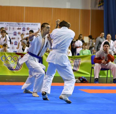 Orenburg, Rusya - 5 Mart 2017: Erkekler Kiokusinkaj 
