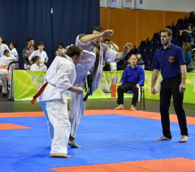 Orenburg, Rusya - 5 Mart 2017: Erkekler Kiokusinkaj 