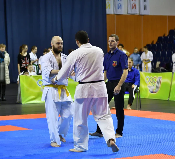 Orenburg Rusia Marzo 2017 Año Los Niños Compiten Karate Campeonato —  Fotos de Stock