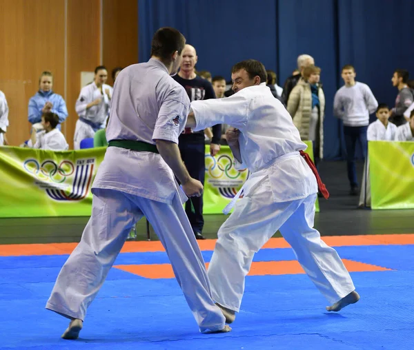 Orenburg Rusia Marzo 2017 Año Los Niños Compiten Karate Campeonato —  Fotos de Stock