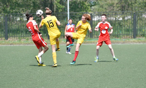 Orenburg Rusia Junio 2019 Año Las Niñas Juegan Torneo Fútbol — Foto de Stock