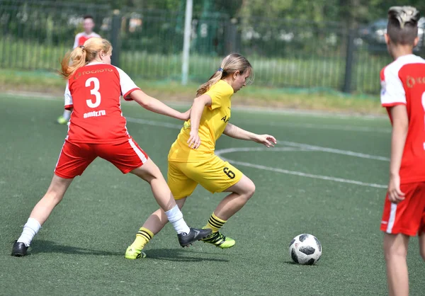 Orenburg Ρωσία Ιουνίου 2019 Έτος Κορίτσια Παίζουν Ποδόσφαιρο Γυναικών Τουρνουά — Φωτογραφία Αρχείου