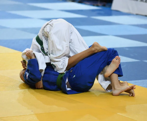 Orenburg Russland Oktober 2017 Mädchen Messen Sich Judo Beim Allrussischen — Stockfoto