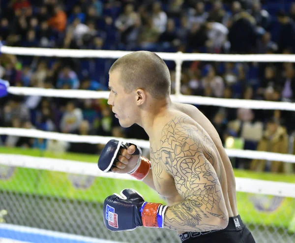 Orenburg Rússia Fevereiro 2017 Ano Lutadores Competem Artes Marciais Mistas — Fotografia de Stock