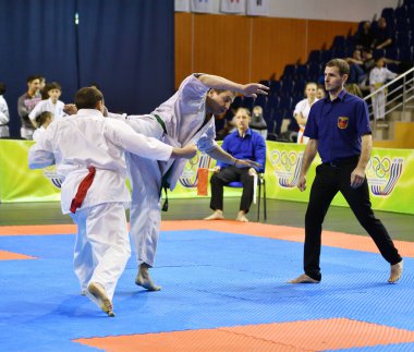 Orenburg, Rusya - 5 Mart 2017: Erkekler Kiokusinkaj 