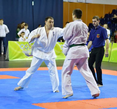 Orenburg, Rusya - 5 Mart 2017: Erkekler Kiokusinkaj 