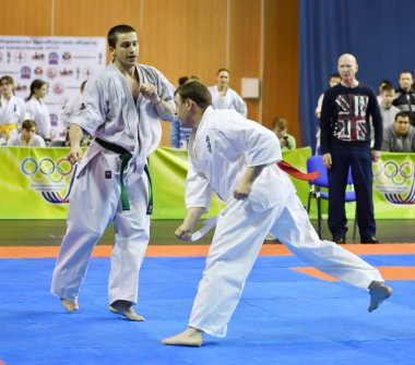 Orenburg, Rusya - 5 Mart 2017: Erkekler Kiokusinkaj 