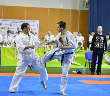 Orenburg, Rusya - 5 Mart 2017: Erkekler Kiokusinkaj 