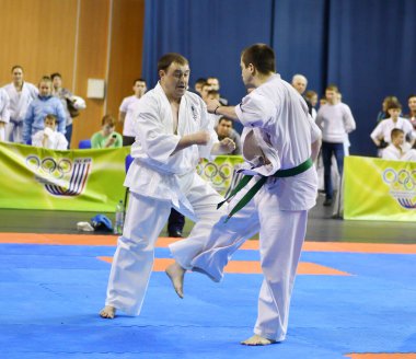 Orenburg, Rusya - 5 Mart 2017: Erkekler Kiokusinkaj 