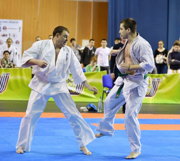 Orenburg Rusia Marzo 2017 Año Los Niños Compiten Karate Campeonato —  Fotos de Stock