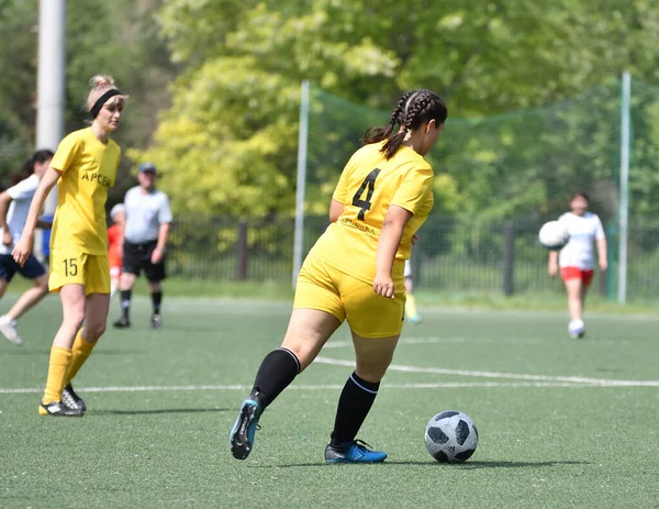 Orenburg Rusia Junio 2019 Año Las Niñas Juegan Torneo Fútbol —  Fotos de Stock