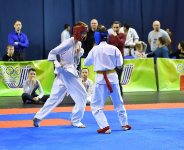 Orenburg, Rusya - 5 Mart 2017: Erkekler Kiokusinkaj 