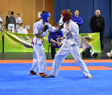 Orenburg, Rusya - 5 Mart 2017: Erkekler Kiokusinkaj 