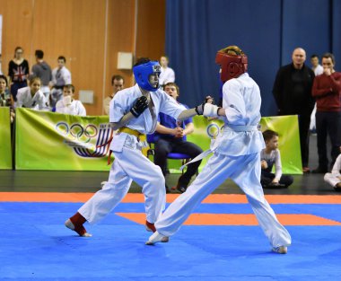 Orenburg, Rusya - 5 Mart 2017: Erkekler Kiokusinkaj 