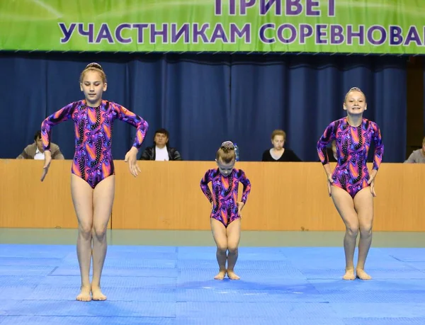 Orenburg Rusland Mei 2017 Jaar Meisje Neemt Deel Aan Sportieve — Stockfoto