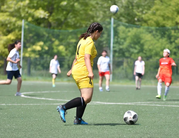 Orenburg Russia Giugno 2019 Anno Ragazze Giocano Torneo Femminile Calcio — Foto Stock