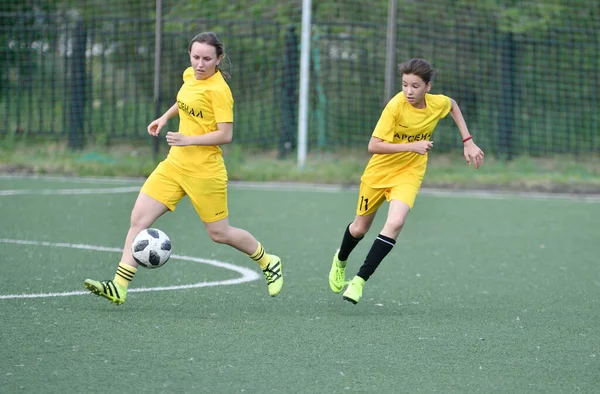 Orenburg Russia June 2019 Year Girls Play Football Women Tournament — Stock Photo, Image