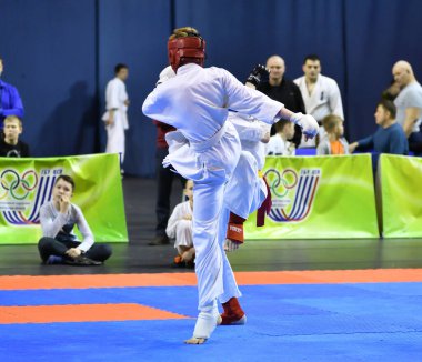 Orenburg, Rusya - 5 Mart 2017: Erkekler Kiokusinkaj 