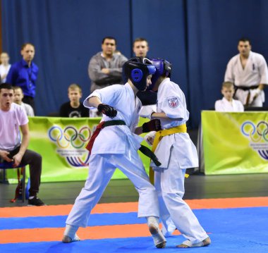 Orenburg, Rusya - 5 Mart 2017: Erkekler Kiokusinkaj 