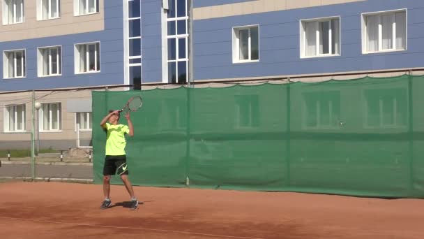 Orenburg Russia August 2017 Year Boys Play Tennis Prizes Tennis — Stock Video