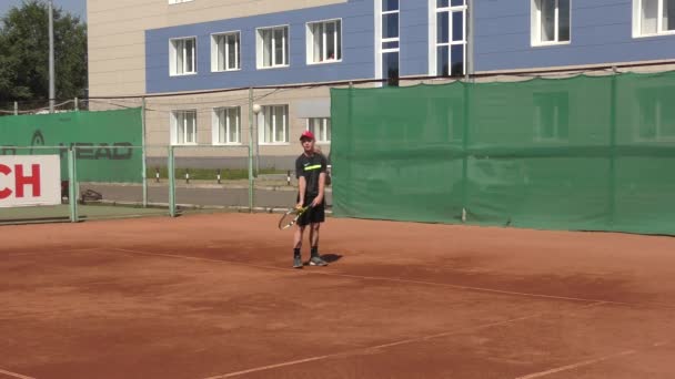 Orenburg Rusya Ağustos 2017 Erkekler Orenburg Bölgesi Tenis Federasyonu Ödüllerinde — Stok video