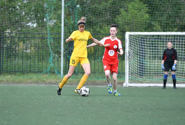 Orenburg Rosja Czerwca 2019 Roku Dziewczyny Grają Kobiecy Turniej Piłkarski — Zdjęcie stockowe