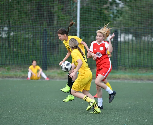 Orenburg Rusia Junio 2019 Año Las Niñas Juegan Torneo Fútbol — Foto de Stock