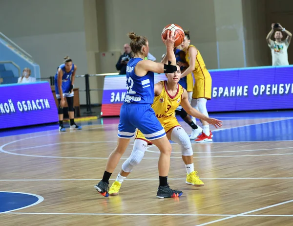 Orenburg Rusko Října 2019 Dívky Hrají Basketbal Zápase Ruského Mistrovství — Stock fotografie