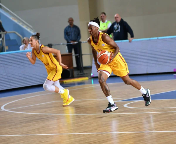 Orenburg Rússia Outubro 2019 Meninas Jogam Basquete Jogo Campeonato Russo — Fotografia de Stock