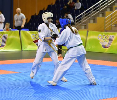 Orenburg, Rusya - 5 Mart 2017: Kızlar Kiokusinkaj 