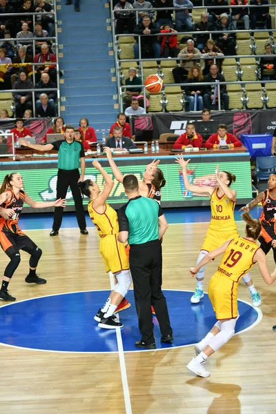 Orenburg Rusland November 2019 Meisjes Basketballen Russische Kampioenschapswedstrijd Tussen Basketbalclubs — Stockfoto