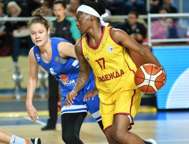 Orenburg, Rusya - 3 Ekim 2019: Kızlar Rusya Basketbol Şampiyonası 'nda 