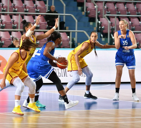 Orenburg Rusko Října 2019 Dívky Hrají Basketbal Zápase Ruského Mistrovství — Stock fotografie