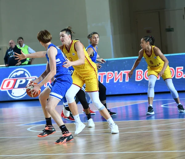 Orenburg Rusko Října 2019 Dívky Hrají Basketbal Zápase Ruského Mistrovství — Stock fotografie