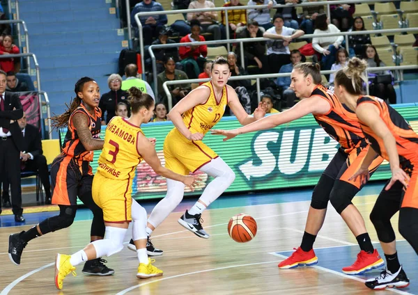 Orenburg Russia Novembre 2019 Ragazze Giocano Basket Nella Partita Del — Foto Stock