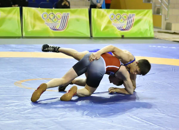 러시아 부르크 2017 청년들 선수권 대회에서 레슬링을 — 스톡 사진