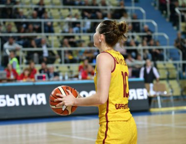 Orenburg, Rusya - 3 Ekim 2019: Kızlar Rusya Basketbol Şampiyonası 'nda 