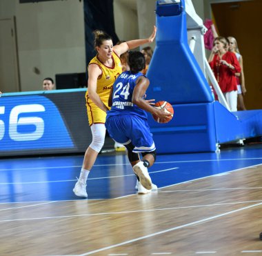 Orenburg, Rusya - 3 Ekim 2019: Kızlar Rusya Basketbol Şampiyonası 'nda 