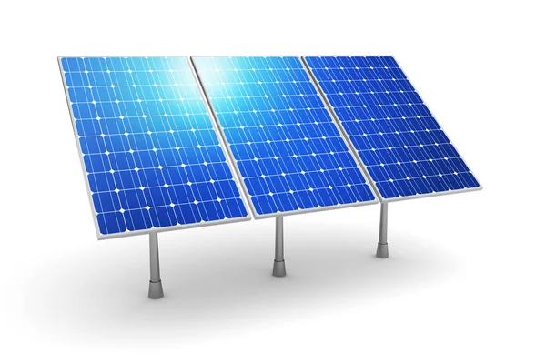 Batteria Pannelli Solari Energia Elettrica Immagine — Foto Stock